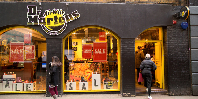 חנות נעליים של ד"ר מרטנס בלונדון, צילום: שאטרסטוק