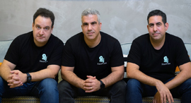 The StackPulse founders, Leonid Belkind, Ofer Smadari, and Eldad Livni. Photo: Guy Hamui
