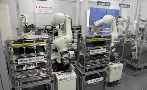  רובוט לבדיקות קורונה ביפן