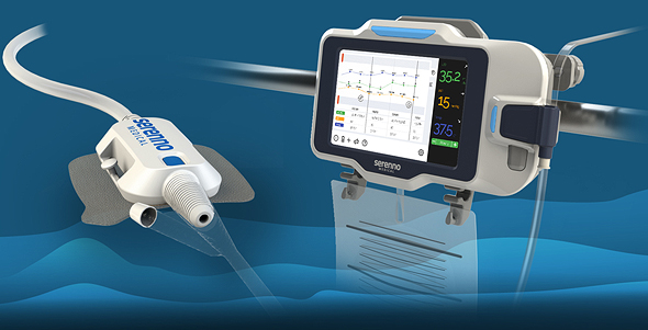 Serenno's medical device, Sentinel, which can be used in early detection of AKI. Photo: Serenno