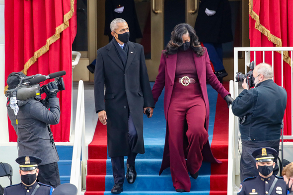 ברק ומישל אובמה בטקס ההשבעה, צילום: גטי