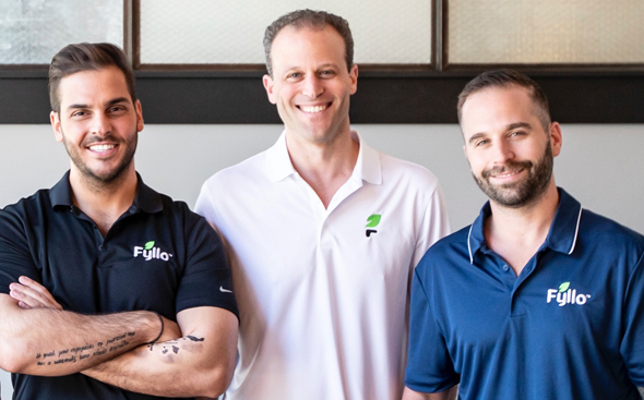 Fyllo co-founders Chak Bronstein (from right), Erik Shani and Aristotle Loumis. Photo: Fyllo