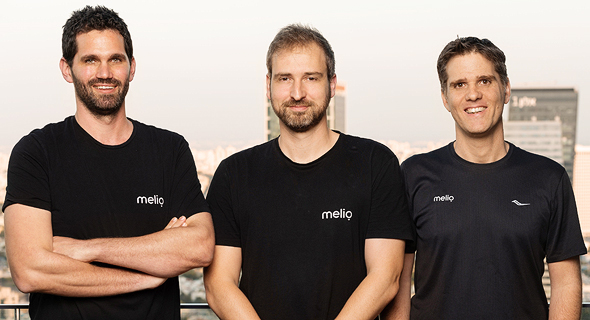 Melio co-founders Ziv Paz (left), Matan Bar, and Ilan Atias. Photo: Michael Tomarkin