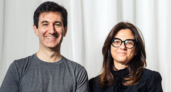 Payoneer CEO Scott Galit (left) and COO Keren Levy. Photo: Tommy Harpaz