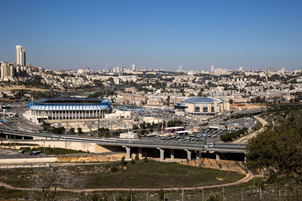 אזור אצטדיון טדי בירושלים. התוכנית כוללת גם 350 אלף מ”ר של שטחי תעסוקה