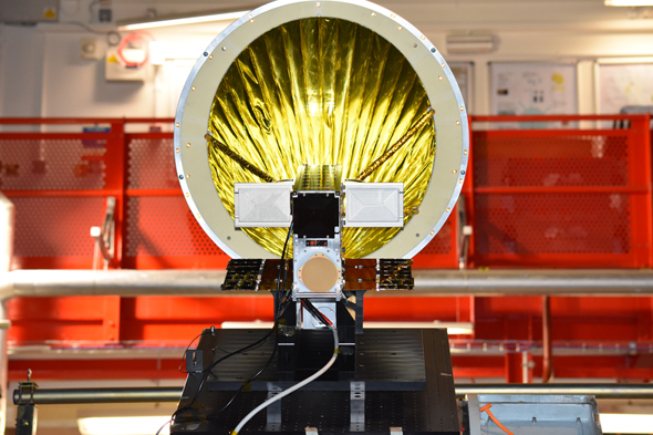 NSLComm&#39;s pop-up dish and antennae will also venture to the ISS. Photo: NSLComm