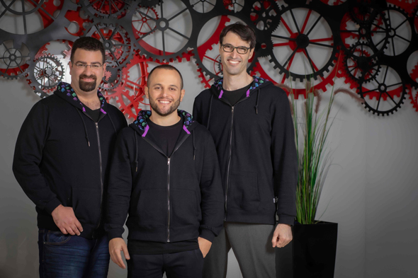 Rewire co-founders Adi Ben Dayan (left), Guy Kashtan, and Saar Yahalom. Photo: Arik Sultan 