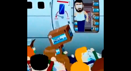 a screen capture from the latest South Park episode