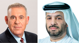 Boaz Levy (left) and His Excellency Faisal Al Bannai. Photo: IAI and EDGE