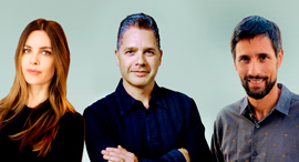 retrain.ai co-founders Isabelle Bichler-Eliasaf (left), Shay David, and Avi Simon. Photo: PR