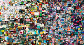 Beeple's Everydays was sold for nearly $70 million . Photo: Christies