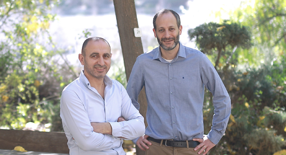 Teramount co-founders Hesham Taha (left) and Abraham Israel. Photo: Ilan Asaig