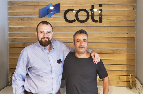 COTI CEO Shahaf Bar-Geffen (right) and Cardano founder Charles Hoskinson. Photo: COTI PR