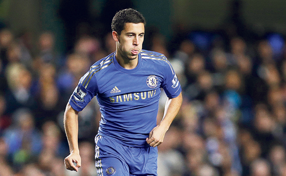 Eden Hazard wearing his Chelsae FC kit. Photo: AP