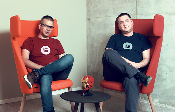 Elementor co-founders Yoni Luksenberg and Ariel Klikstein. Photo: Amit Shaal