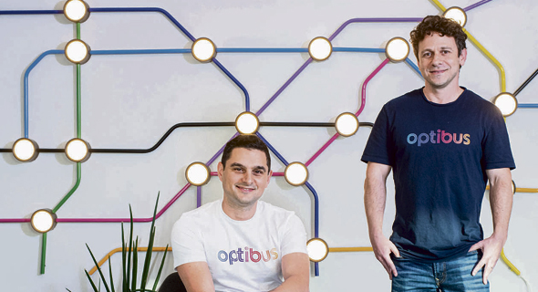 Optibus co-founders Amos Haggiag (left) and Eitan Yanovsky. Photo: Yuval Chen