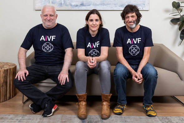 AiVF's leading team Daniel Seidman (left) Daniella Gilboa and Dan Ariely Photo: Eyal Toueg  