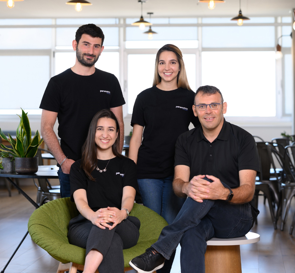 Parametrix co-founders Tamir Carmel (from right), Neta Rozy, Ori Cohen and Yonatan Hatzor. Photo: David Garb