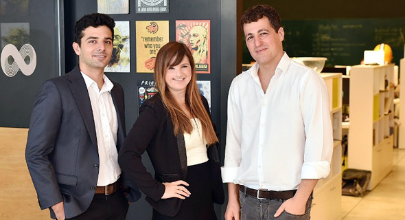 SAM co-founders Eilon Lotem (left), Sivan Rauscher, and Shmuel Chafets. Photo: Tomer Rotenberg