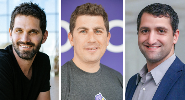Left to right: Ziv Paz, Co-Founder and COO of Melio, Shahar Fogel, CEO of Rookout, and Ori Yankelev, Co-Founder and CRO of OwnBackUp. Photo: Melio, Rookout, and OwnBackup