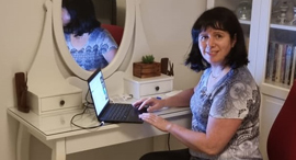 Rutie Adar at her home office. Photo: Samsung