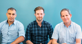 Shai Levi (left), Eviatar Khen and Asaf Kleinbort. Photo: Adi Eckstein