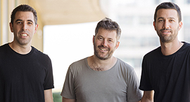 Bookaway co-founders Omer Chehmer (Left) Noam Toister, and David Yitzhaki Photo: Irad Netzer 