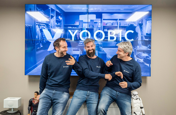 YOOBIC founders Fabrice Haiat, Avi Haiat, and Gilles Haiat. Photo: Ivo Nogueira