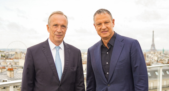 Erel Margalit (right) and Alain Papiasse Chairman of Corporate and Institutional Banking at BNP Paribas. Photo: Leah Marciano