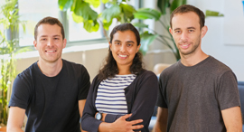 Nadav Lidor (from left), Ambika Acharya and Avikam Agur. Photo: Vic Bess