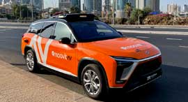 Mobileye's new driverless car in Tel Aviv. Photo: Mobileye