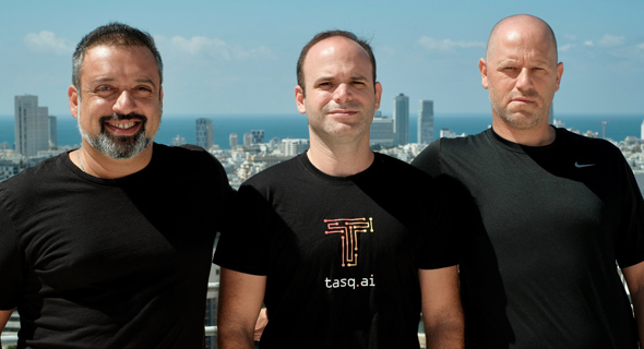 Left to right: Co-Founders Nathan Catalan, CRO; Yossi Motro, CTO; Erez Moscovich, CEO. Photo: Tasq.ai 