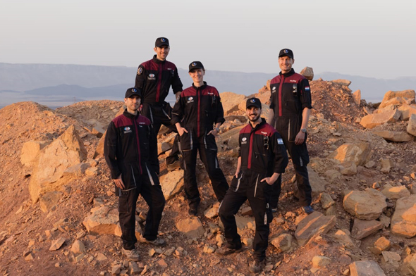 The six-person analog-astronaut crew. Photo: Florian Voggeneder/OeWF
