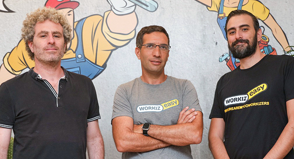 Workiz co-founders Idan Kadosh, Erez Marom and Saar Kohanovitch. Photo: Workiz