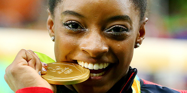 סימון ביילס מתעמלת אמריקאית מדליית זהב ריו 2016