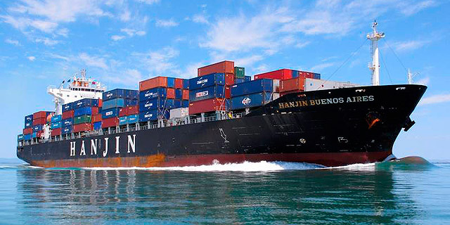 חברת ספנות הנג'ין דרום קוריאה פשיטת רגל Hanjin
