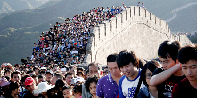 החומה הסינית סין חופשה שבוע הזהב 