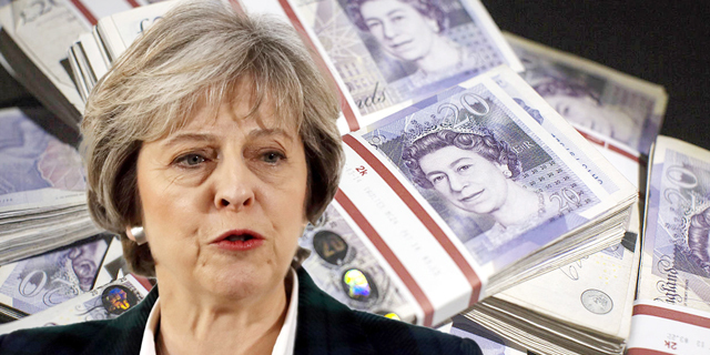 תרזה מיי ראש ממשלת בריטניה לירה שטרלינג כסף מטבע אנגליה בריטניה 