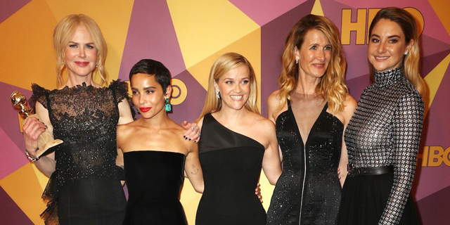 שחקניות קולנוע גלובוס הזהב שמלות שחורות #TimesUp