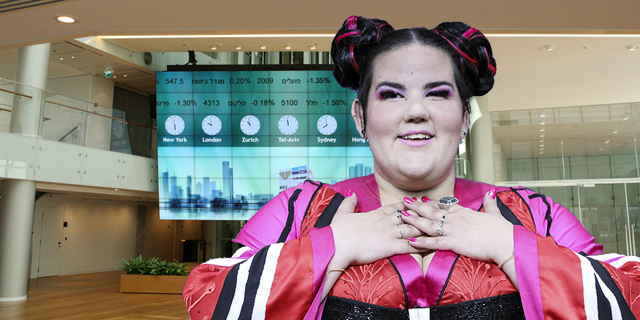 נטע ברזילאי על רקע ה בורסה בתל אביב