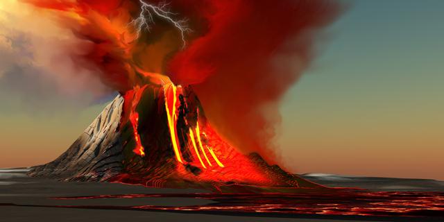 פוטו הרי געש פעילים הוואי The Kilauea volcano