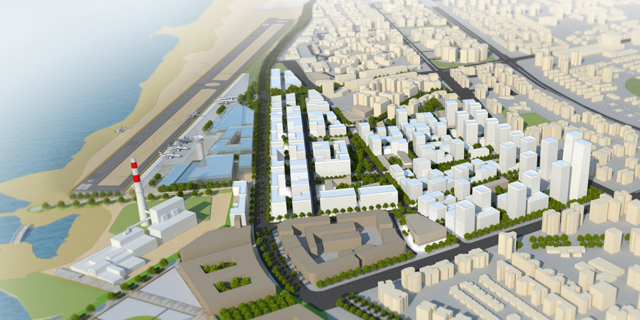 שדה דב הדמיה של התוכנית שמציעה עיריית תל אביב