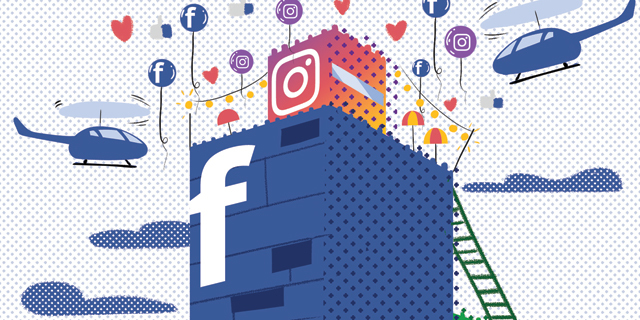 פייסבוק ווטסאפ אינסטגרם רשתות חברתיות ציור איור