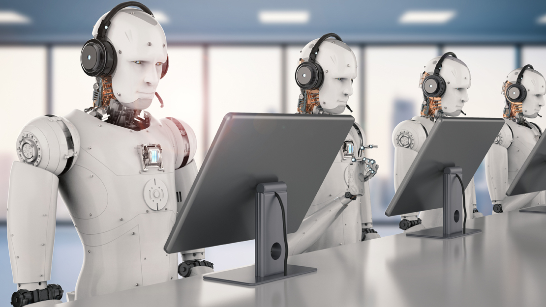 בינה מלאכותית רובוטים AI מרכז שירות