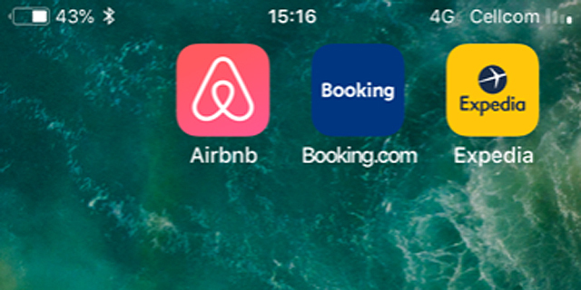 אפליקציות תיירות bookink expedia Airbnb 