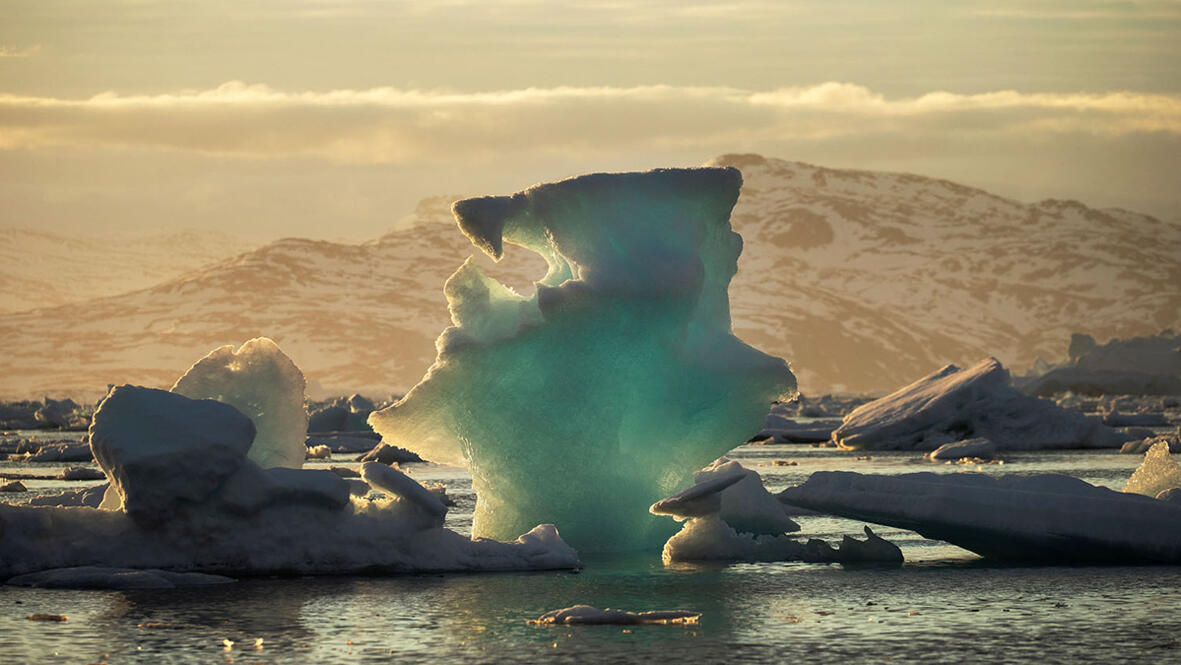 פוטו התחממות גלובלית גרינלנד קרחון פיורד 