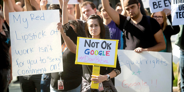 עובדי גוגל מפגינים נגד מדיניות החברה