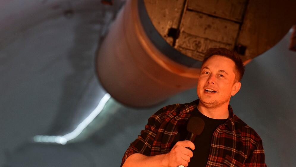 אלון מאסק באירוע של חברת התשתיות (צילום: רויטרס) Boring Company מנהרה לוס אנג'לס אלון מאסק 6