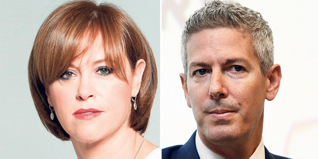 מימין מנכ"ל AIG שי פלדמן ומנכ"לית לאומי רקפת רוסק עמינח