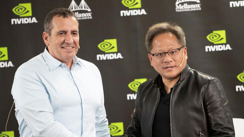 Nvidia CEO Jensen Huang and Mellanox founder Eyal Waldman. 